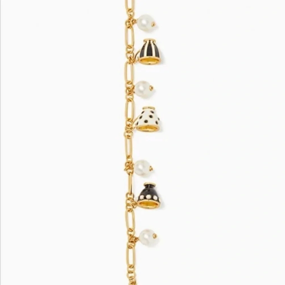 Kate Spade alice in wonderland teacup charm bracelet - Picture 3 of 5